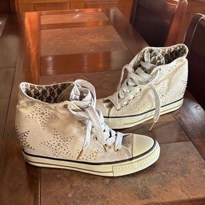 DADDY’S MONEY Hidden lift Hightop Sneakers; STARS & Bling!!!